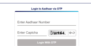 aadhaar update online login menu